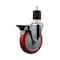 Service Caster 5'' Red Poly Swivel 1-7/8'' Expanding Stem Caster with Brake SCC-EX20S514-PPUB-RED-PLB-178 - alternate 1